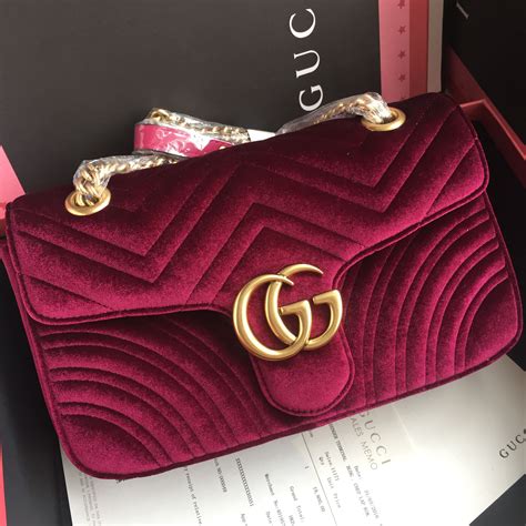 gucci velvet red bag|gucci handbags for women.